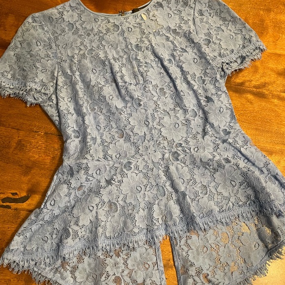 BCBG lace peplum top. - Picture 1 of 7